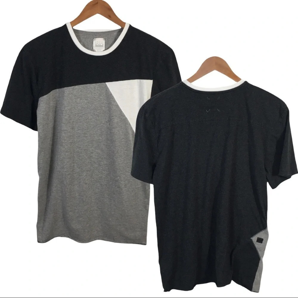 TS562 SPLIT Co USA Color Block Ringer T Shirt L